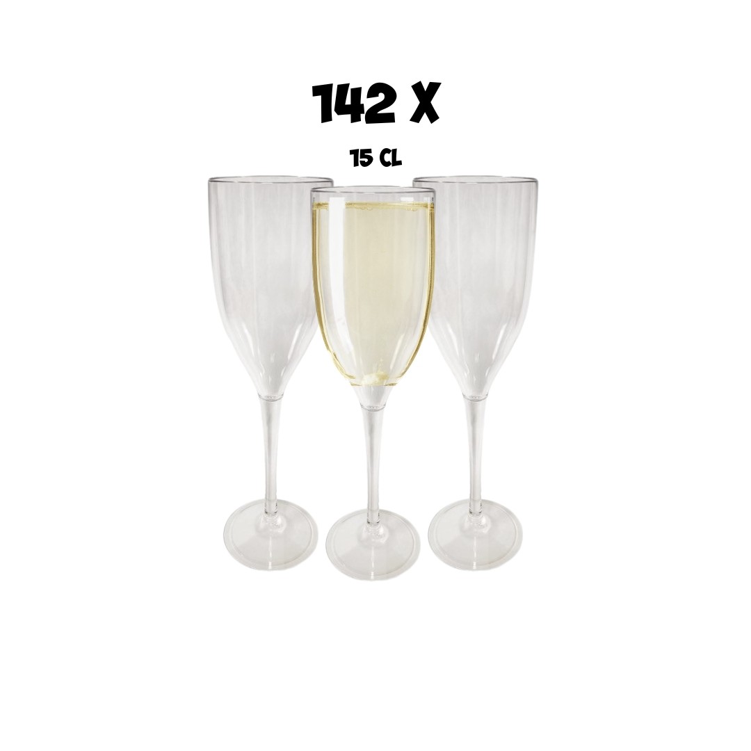 Herbruikbare luxe cavabeker 15 cl (142 stuks)