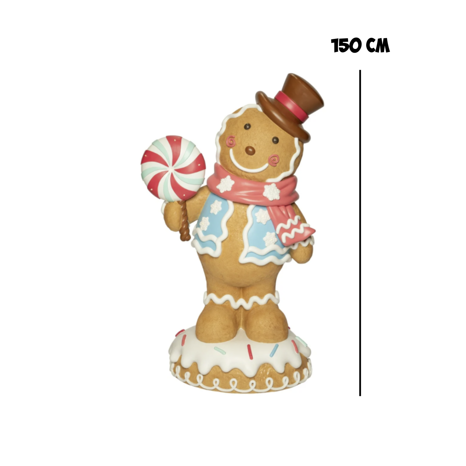 Kerstdeco XL - Gingerbread Boy - 82x57x150cm