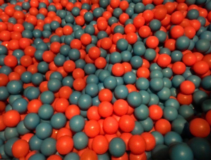 850 ballenbakballen - oranje/blauw