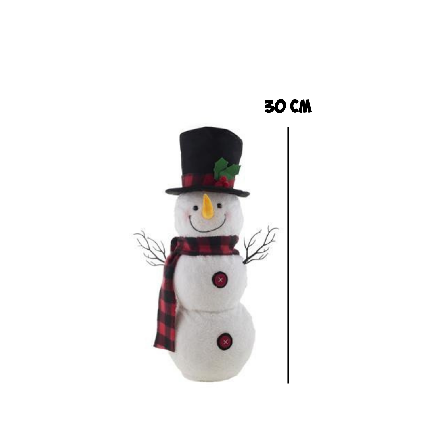 Kerstdeco M - Sneeuwman 56x30x30