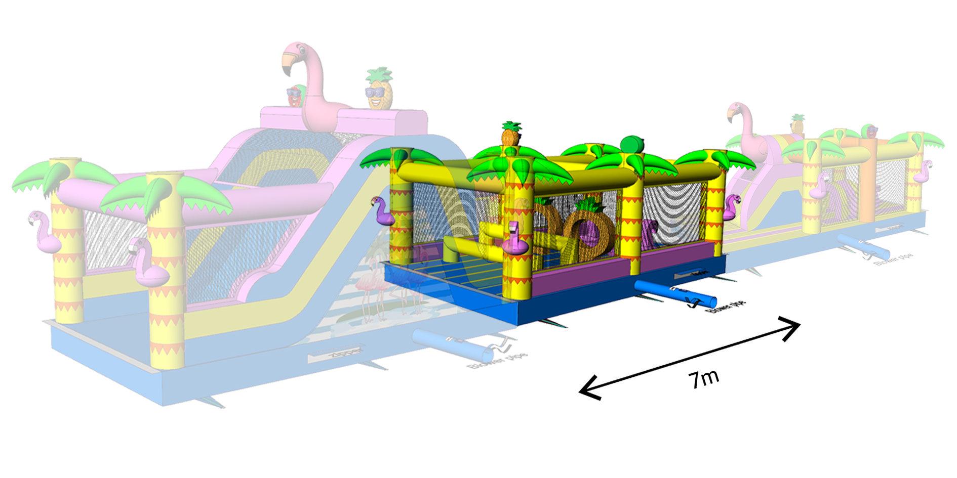 Flamingo 7m Obstakels