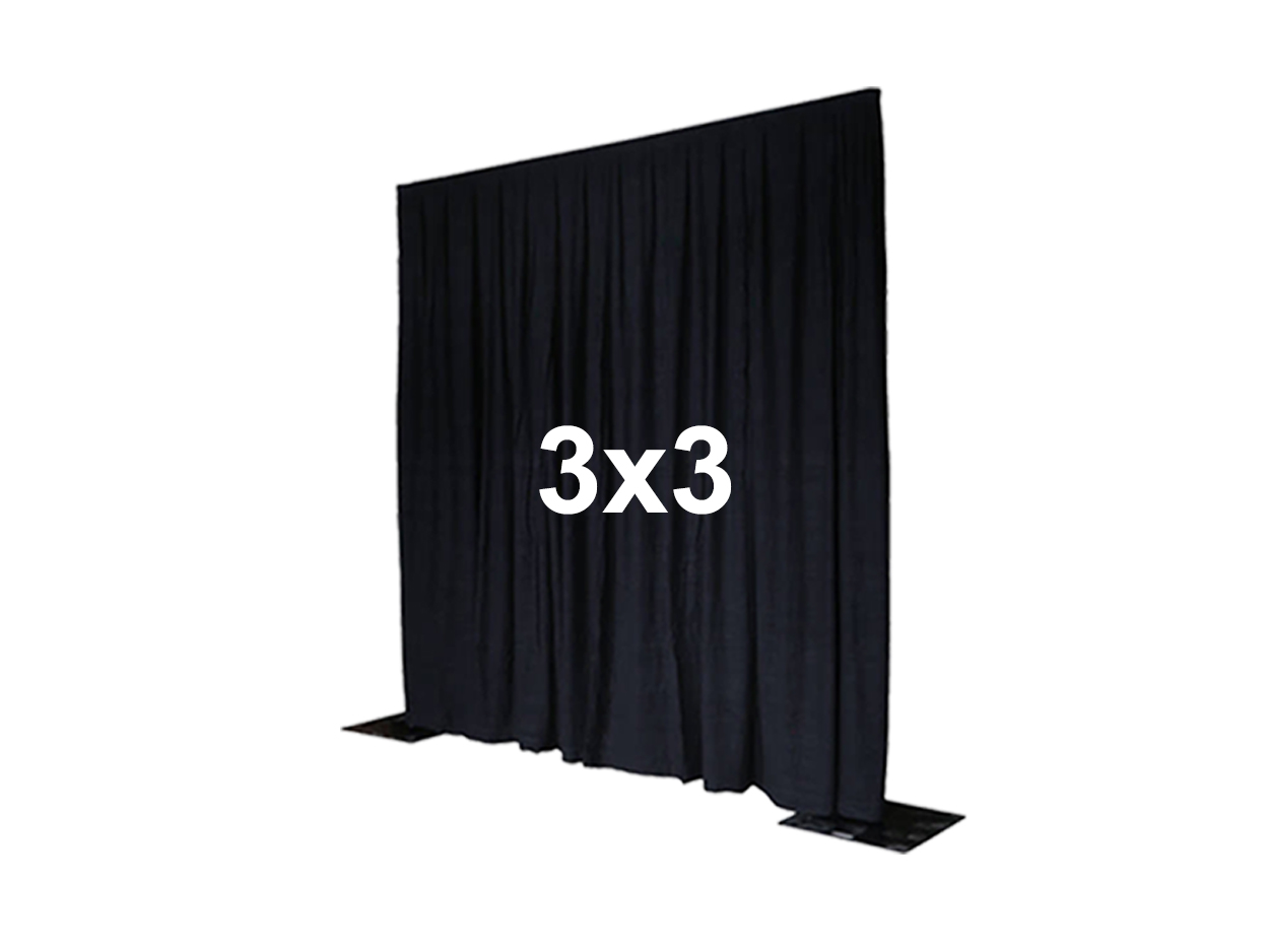 Set Scheidingswand zwart 3x3m