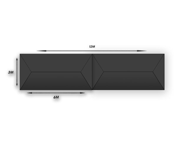 Tentencombi 3x9m zwart Hemiksem  incl gewichten tot 4bft(zonder zijwanden)