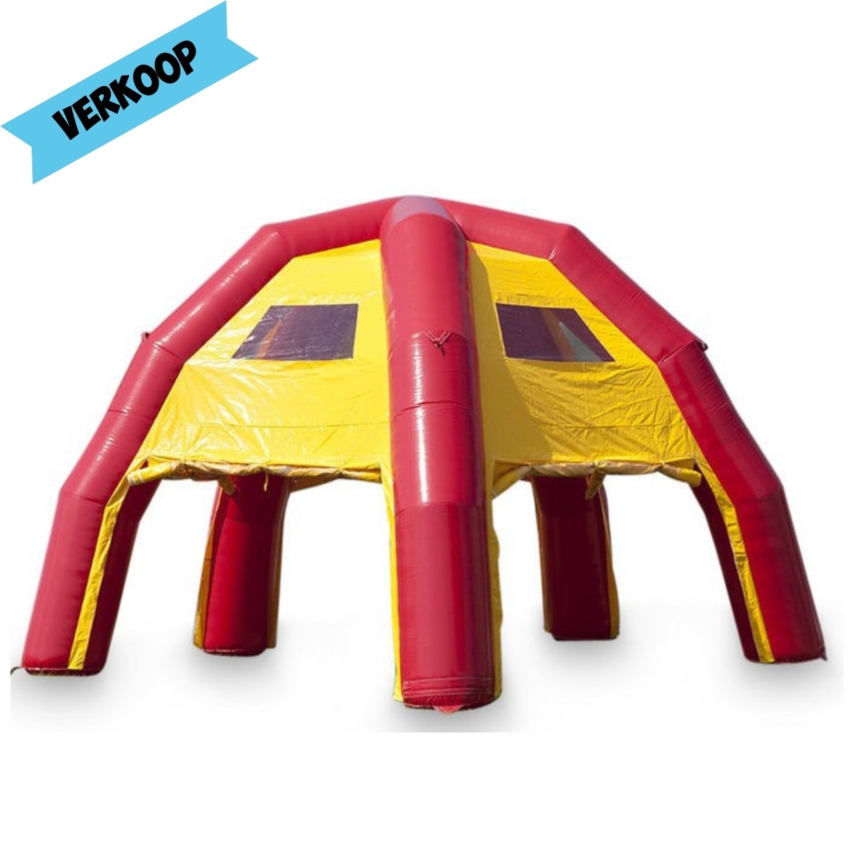 2dehands - Spidertent 6.8m rood-geel (Nieuwstaat - excl. blower)