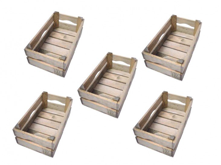 Set 5 houten kisten