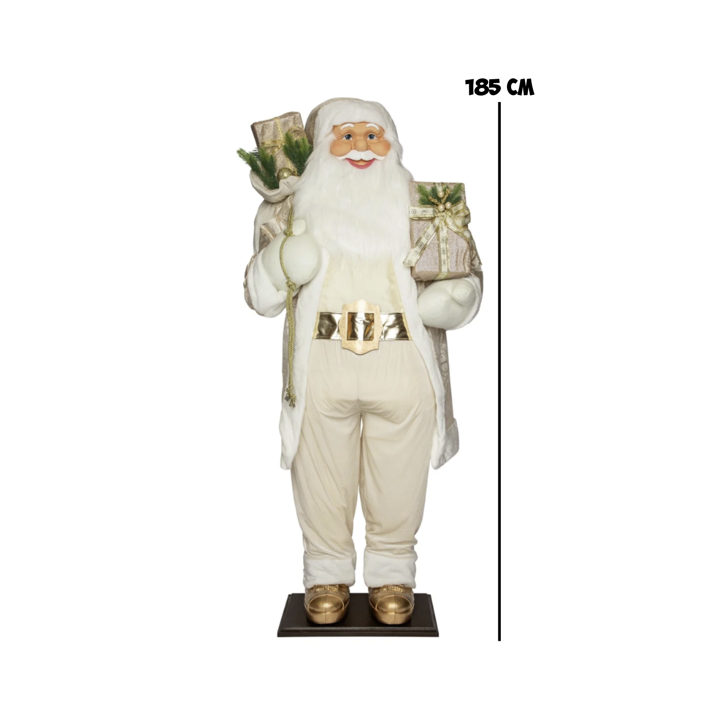 Kerstdeco XL - Kerstman gold 185cm