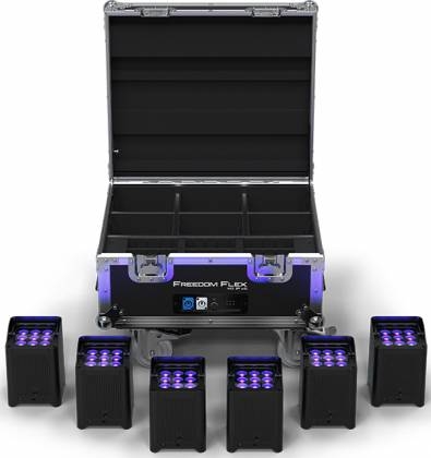 Set 6 led spots (incl. flightcase)