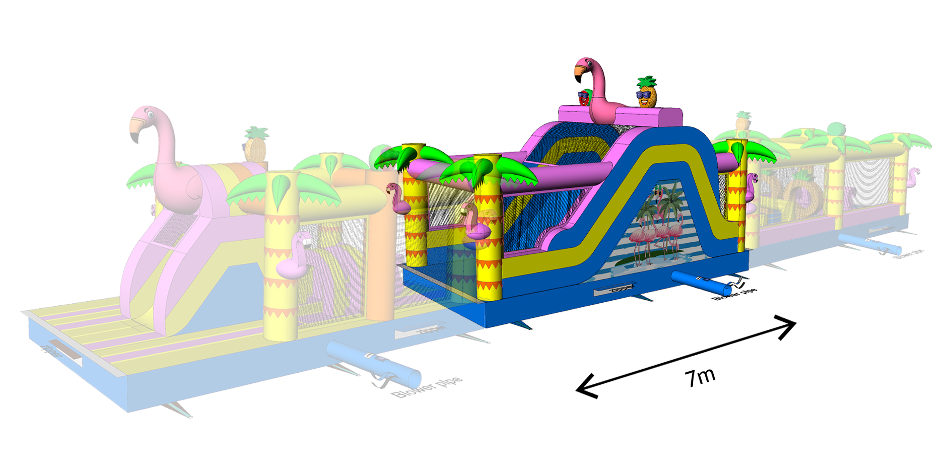 Flamingo 7m Glijbaan