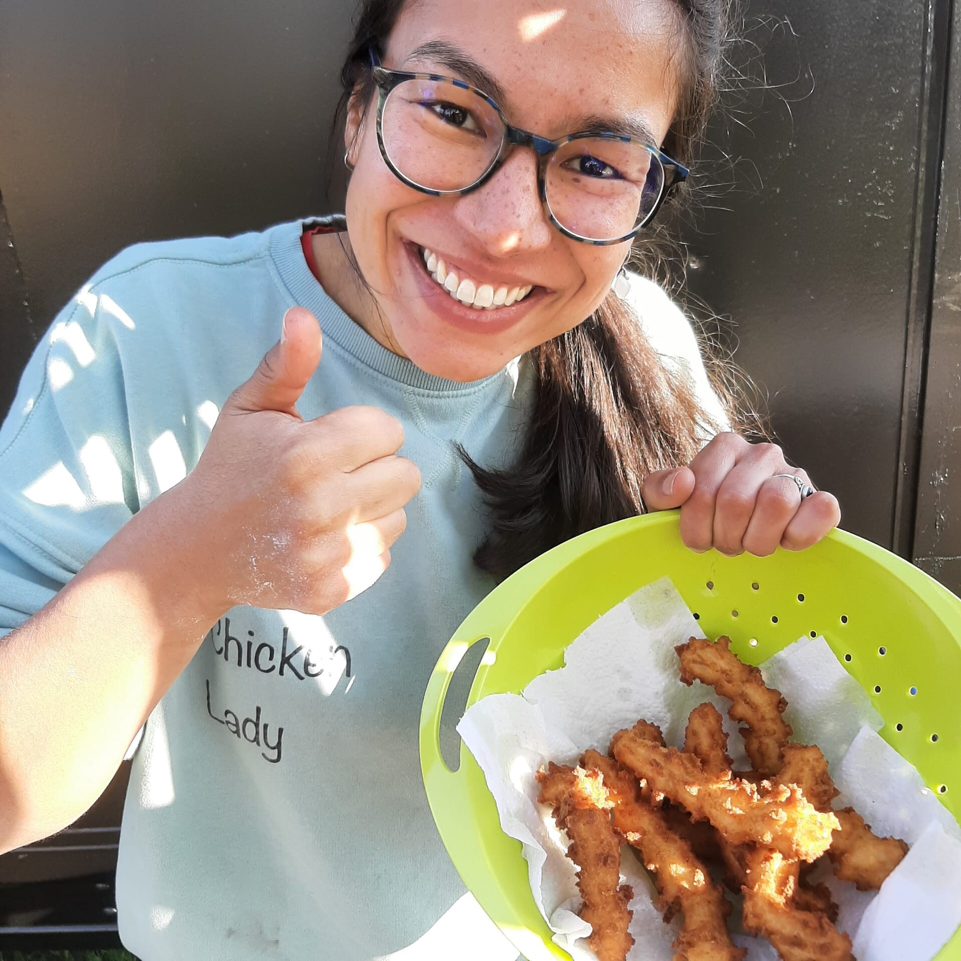 Birgit met versgemaakte churros