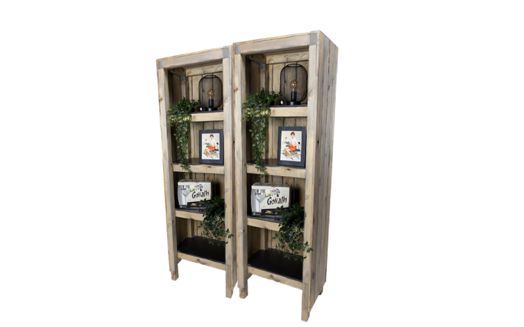 Steigerhout - Achterwand 120x42x190