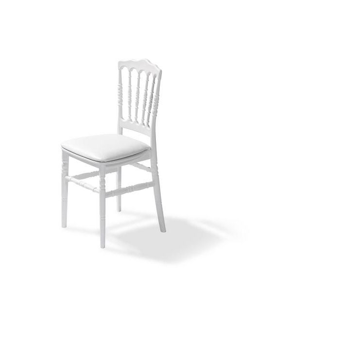 Stoel Napoleon Wit met wit zitkussen