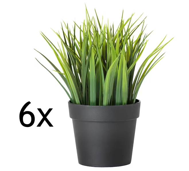 Set 6 kunstplanten green
