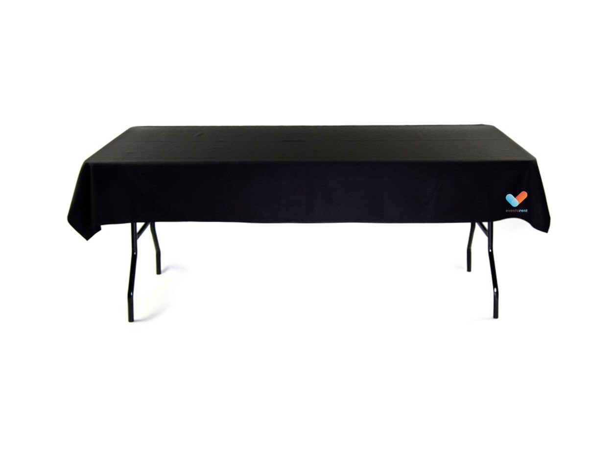 zwart tafellinnen huren tafelkleed huren