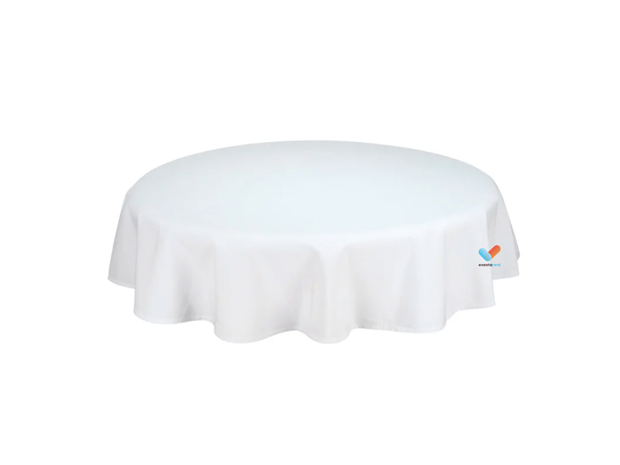 2 x Tafelkleed buffettafel rond 200cm wit