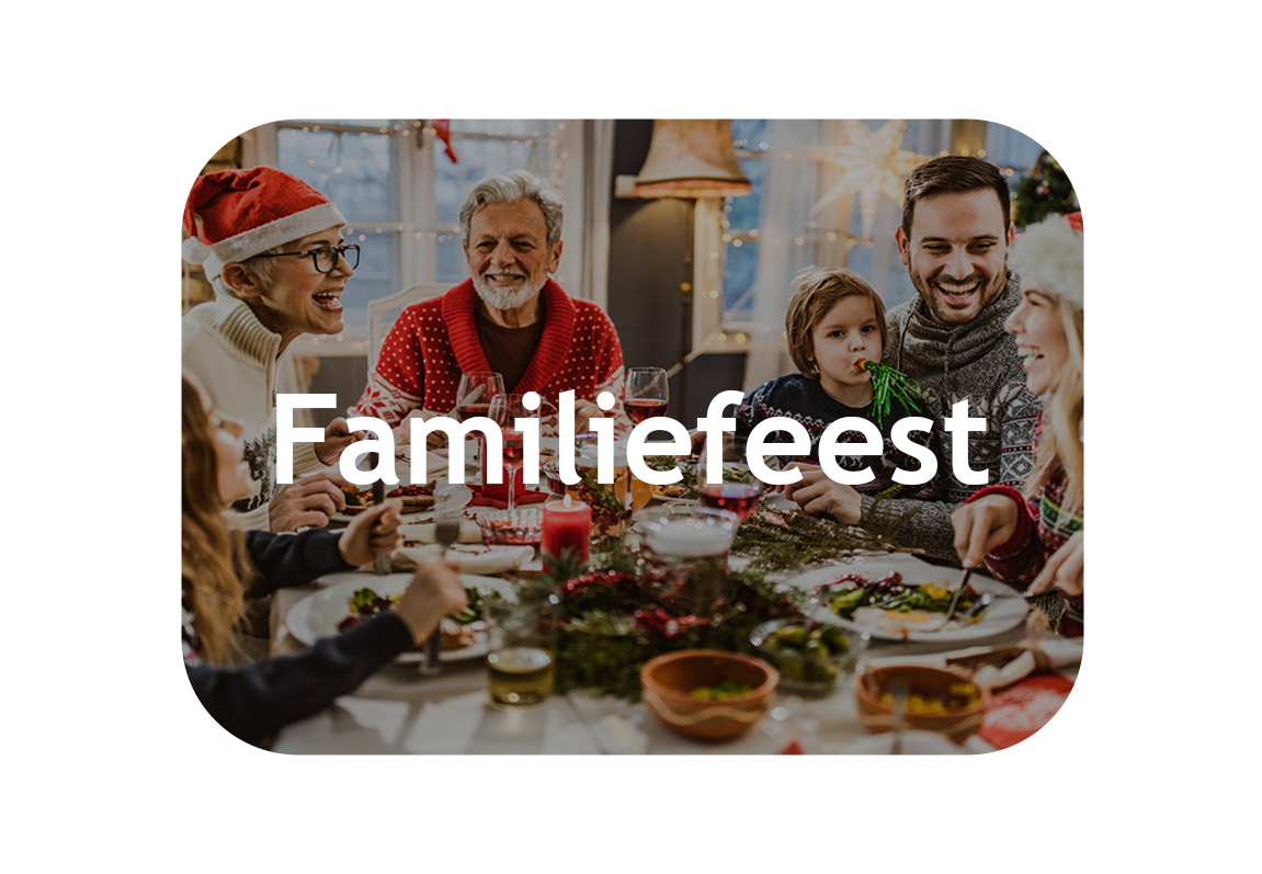 familiefeest op kerstavond met kerstmis eten