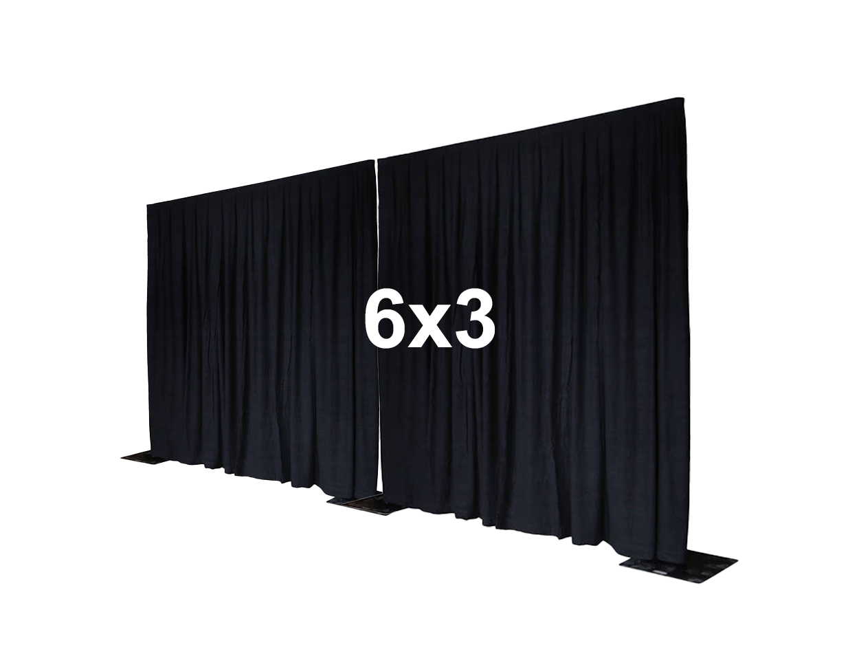 Set Scheidingswand zwart 6x3m