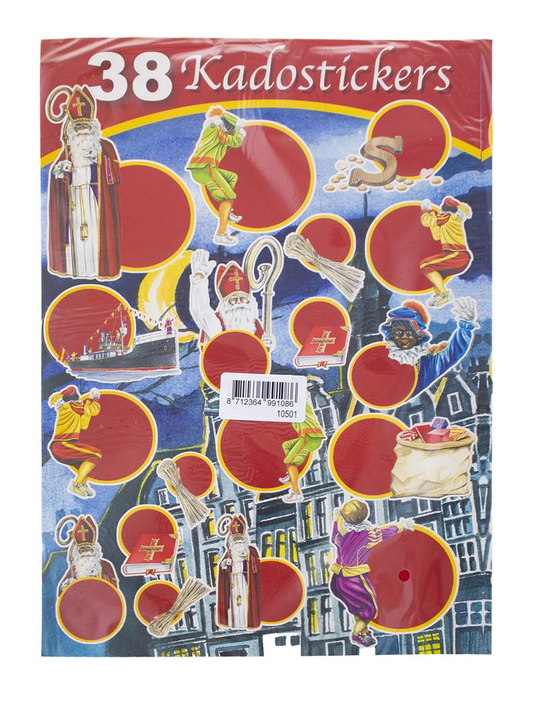 Sinterklaas - 38 cadeaustickers (verkoop)