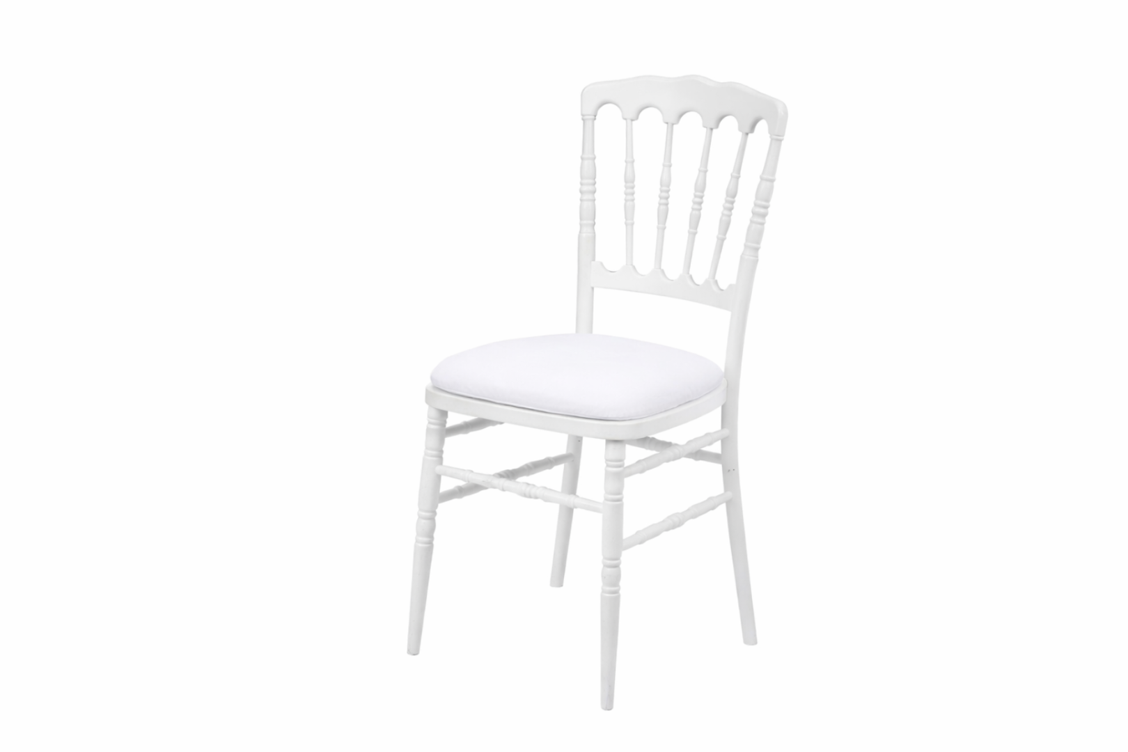 Stoel Napoleon Wit met wit zitkussen