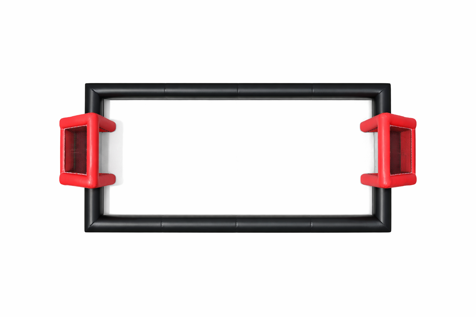 Voetbalveld zwart rood