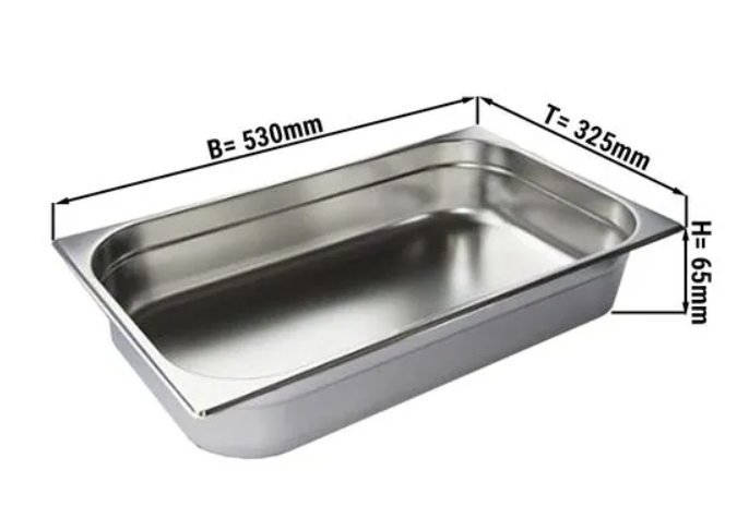 Gastronorm schaal 1/1 - 65mm diep