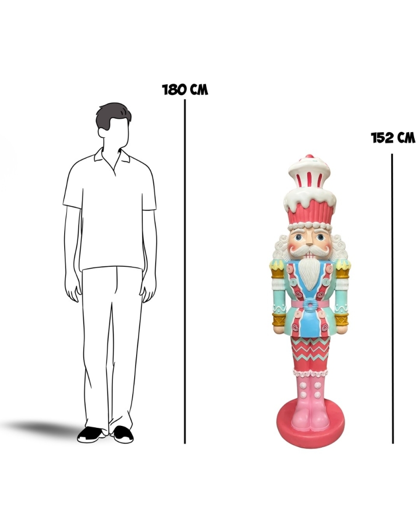 Kerstdeco XL - Notenkraker Sweet 42x38x152cm