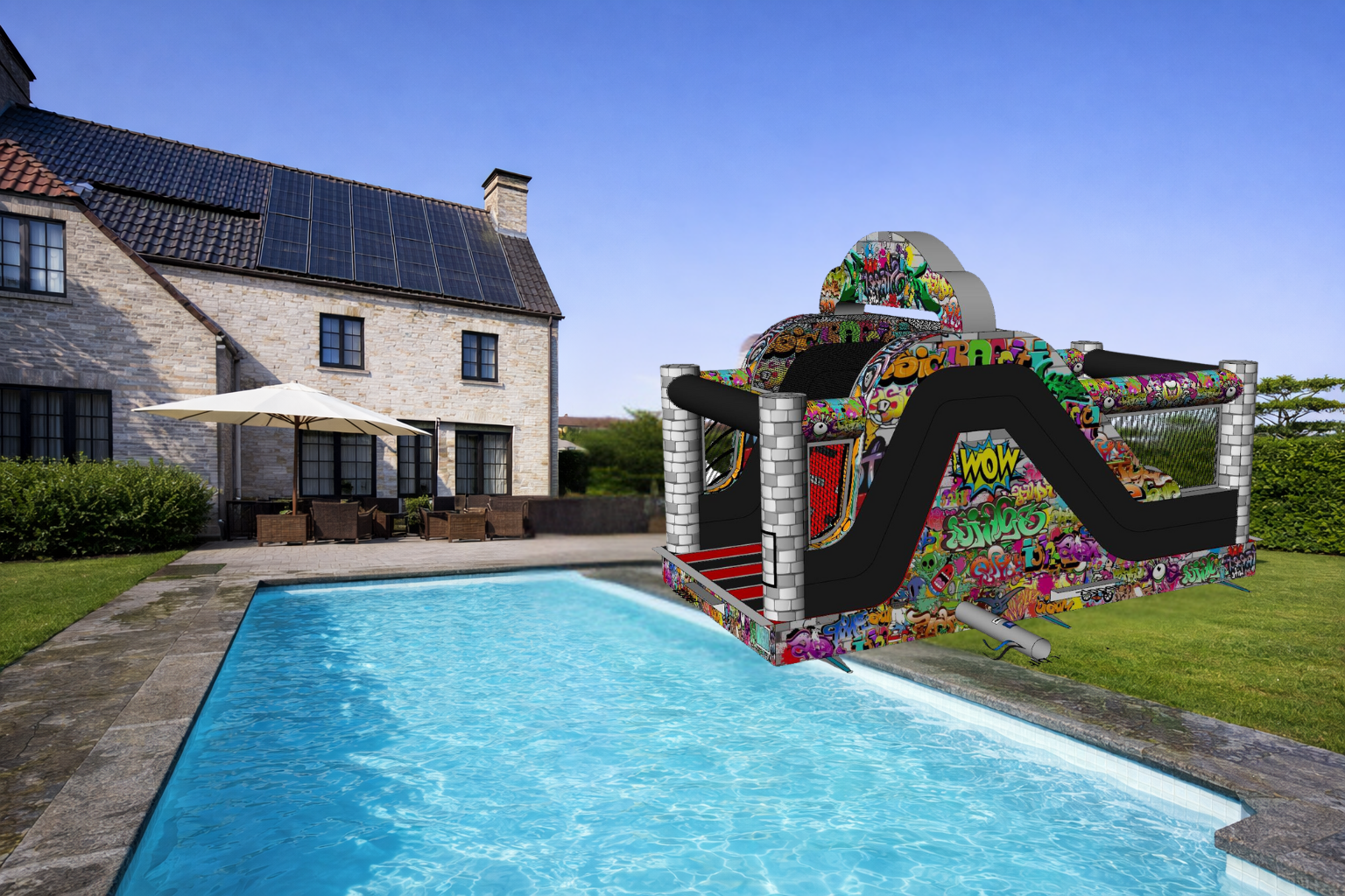 Glijbaan Urban naast het water