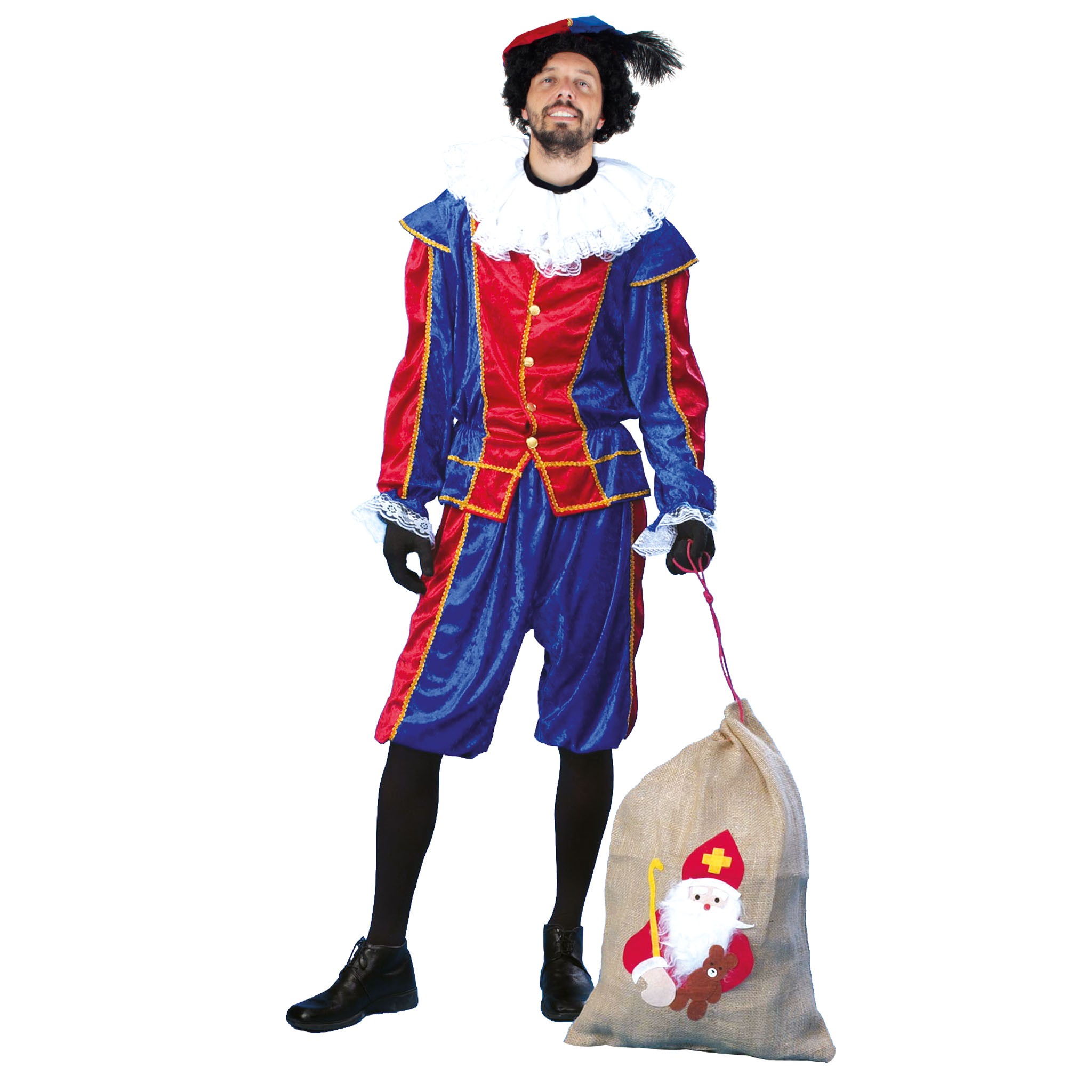 Pietenpak Large Blauw-Rood