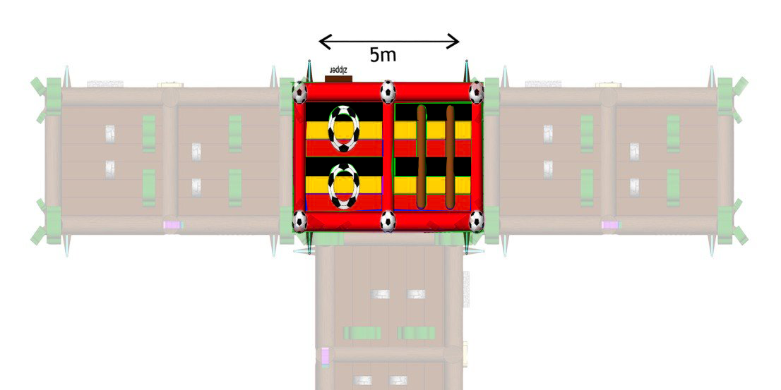 Voetbal T-verbinding