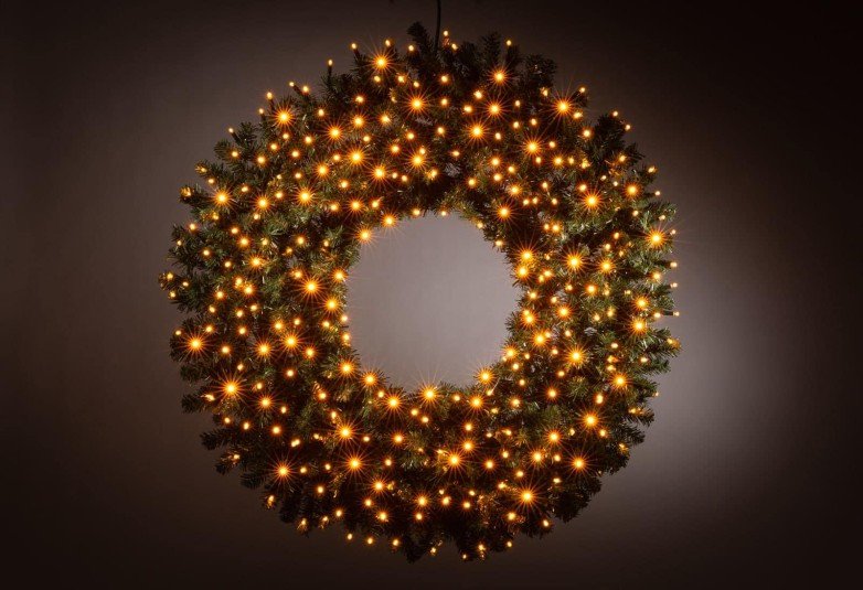 UISEBRT Kerstslinger met verlichting, dennenslinger 5 m, met 75 leds